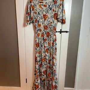 Able the Label Anthropologie Ocean Breeze High Low Maxi Dress Size L